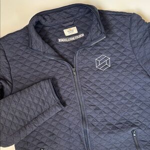 Marine Layer Corbet Bomber Quilted Full Zip Jacket Zip Pockets Mens XL Blue